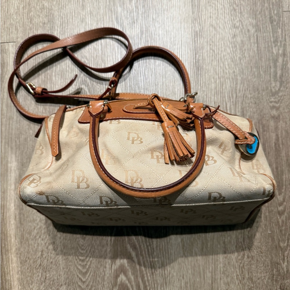 Dooney & Bourke Tan and Brown Satchel